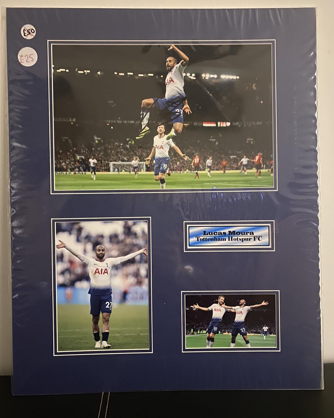Lucas Moura, Multi- signed photo montage & Robbie Keane - Tottenham Hotspur FC - signed photo monunts - Spurs memorabilia, gift, display (Copy)