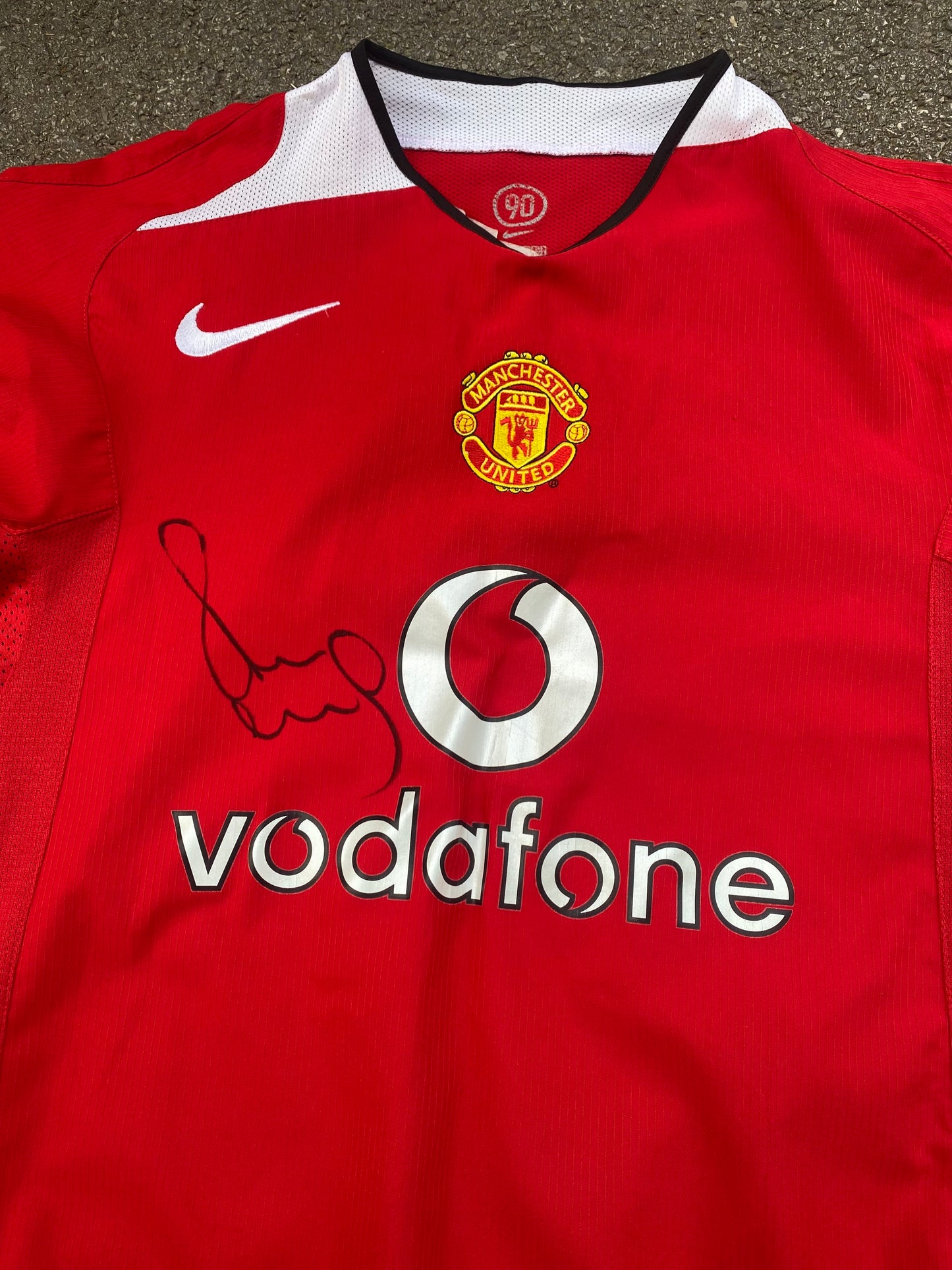 Paul Scholes - Manchester United - hand-signed replica shirt - MUFC memorabilia, football shirt (UNFRAMED)