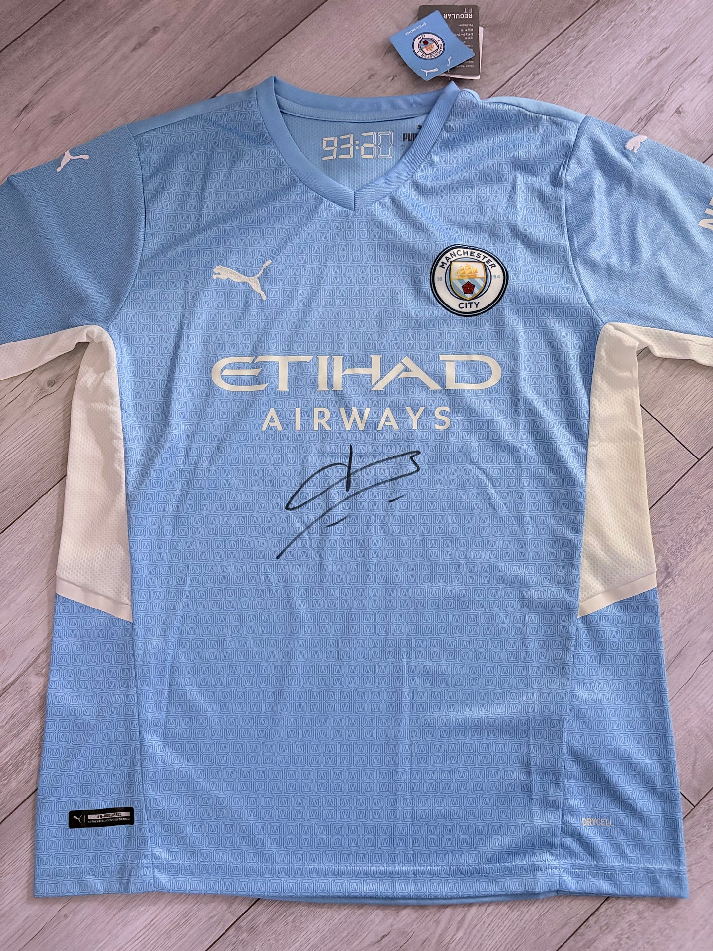 Aymeric Laporte - Manchester City FC - hand-signed replica shirt - MCFC memorabilia, football shirt (UNFRAMED)