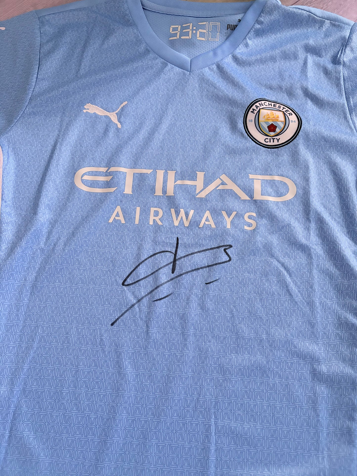 Aymeric Laporte - Manchester City FC - hand-signed replica shirt - MCFC memorabilia, football shirt (UNFRAMED)