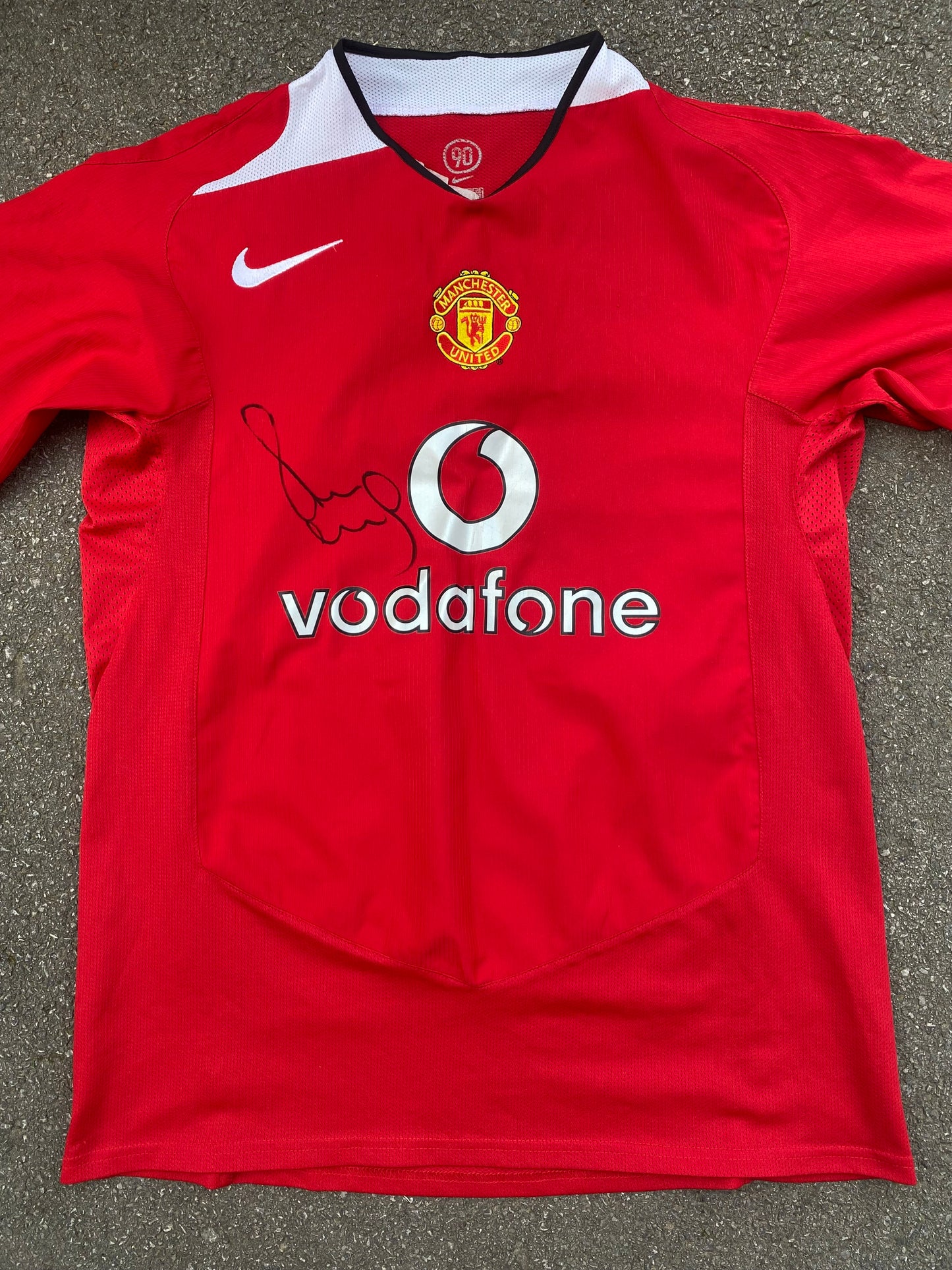 Paul Scholes - Manchester United - hand-signed replica shirt - MUFC memorabilia, football shirt (UNFRAMED)