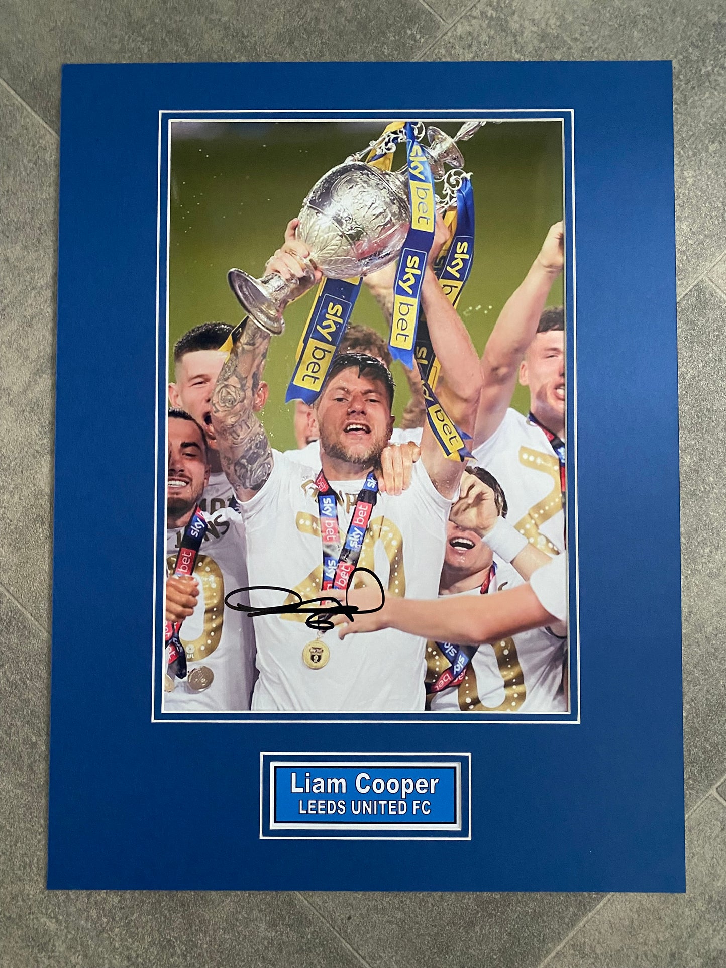Liam Cooper - Leeds United FC - 16x12in signed photo montage - Leeds United memorabilia, gift, display