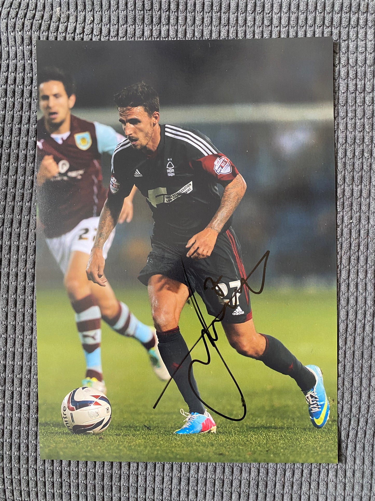 Matt Derbyshire - A4 signed photo -Nottingham Forest memorabilia, gift, (UNFRAMED)