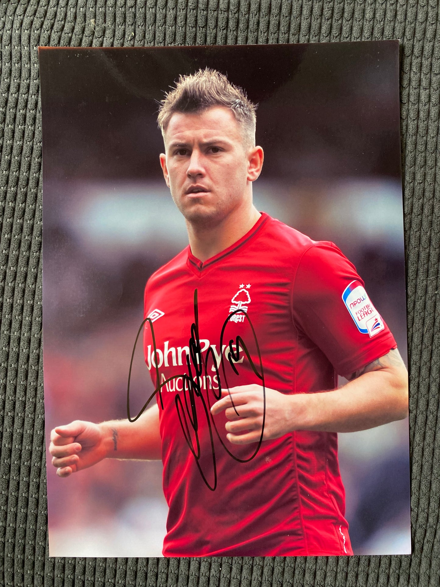 Simon Cox - A4 signed photo -Nottingham Forest memorabilia, gift, (UNFRAMED)