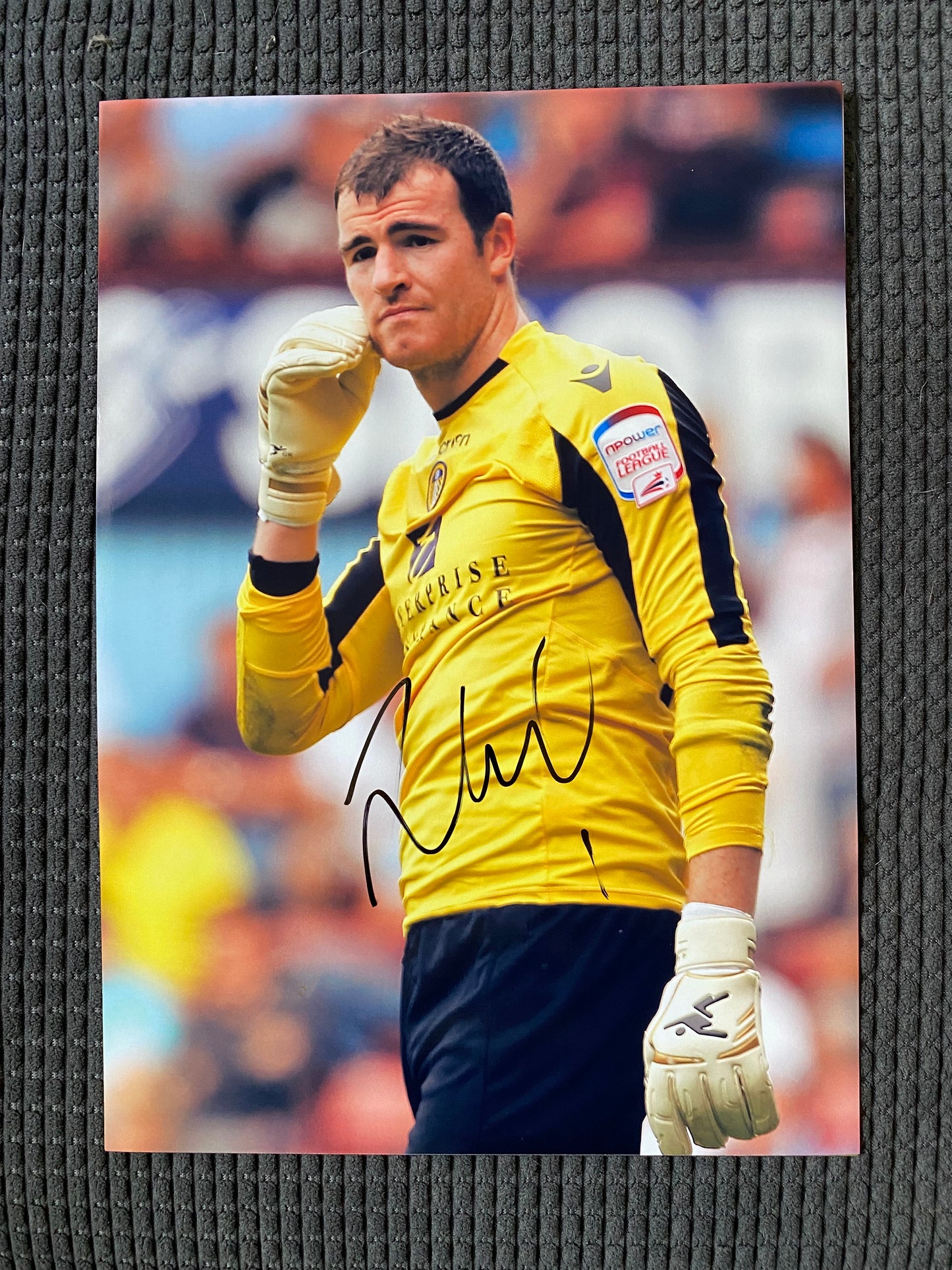 Andy Lonergan - Leeds United AFC - A4 signed photo - Leeds United memorabilia, gift, autograph
