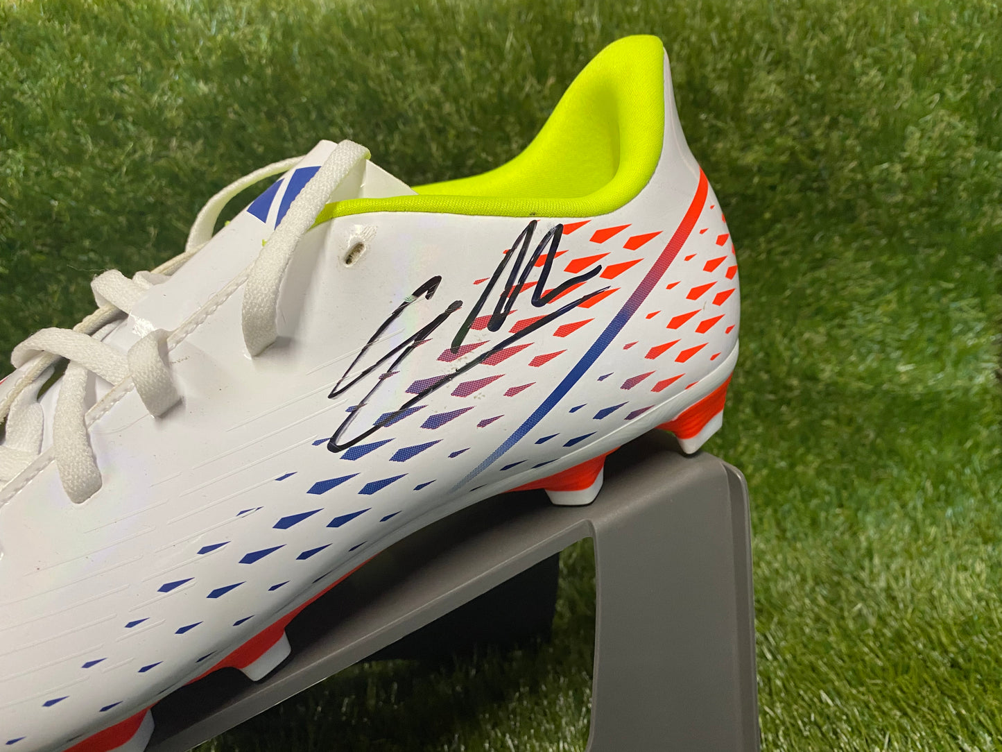 Willy Gnonto - Leeds United AFC - hand signed football boot - LUFC memorabilia, gift, autograph
