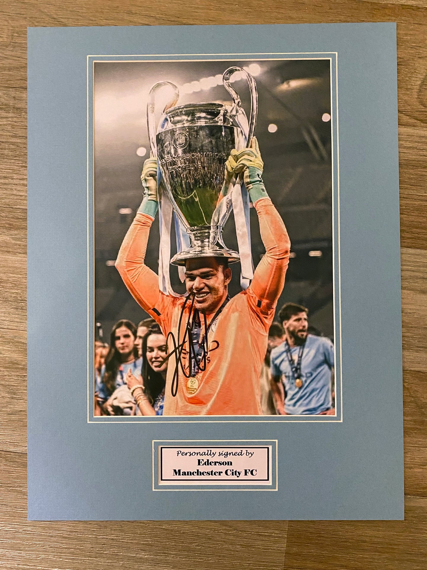 Ederson - Manchester City -16x12in signed photo montage - MCFC memorabilia, gift, display