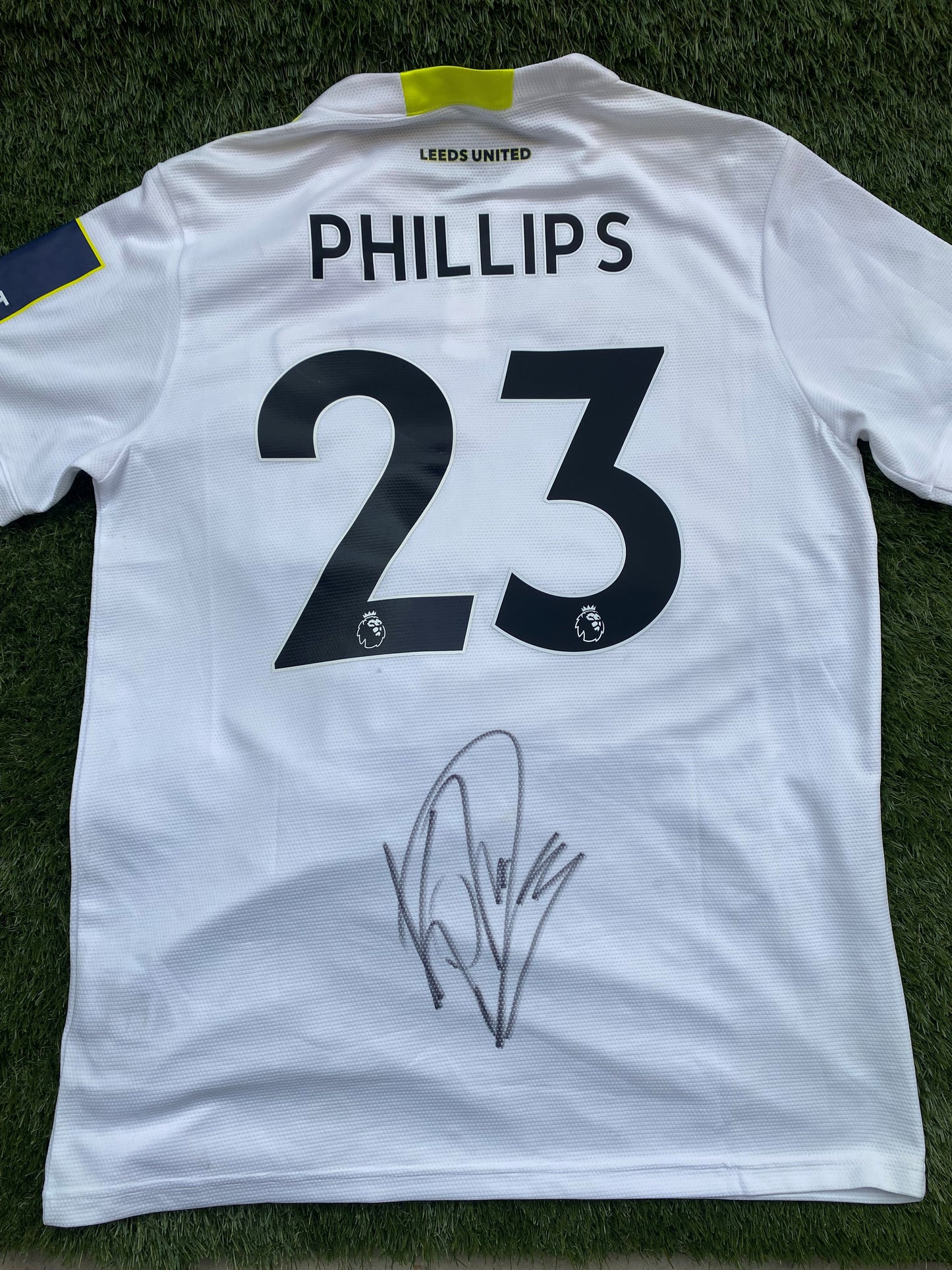 Kalvin Phillips - Leeds United signed replica shirt - Leeds memorabilia, gift, shirt (UNFRAMED)