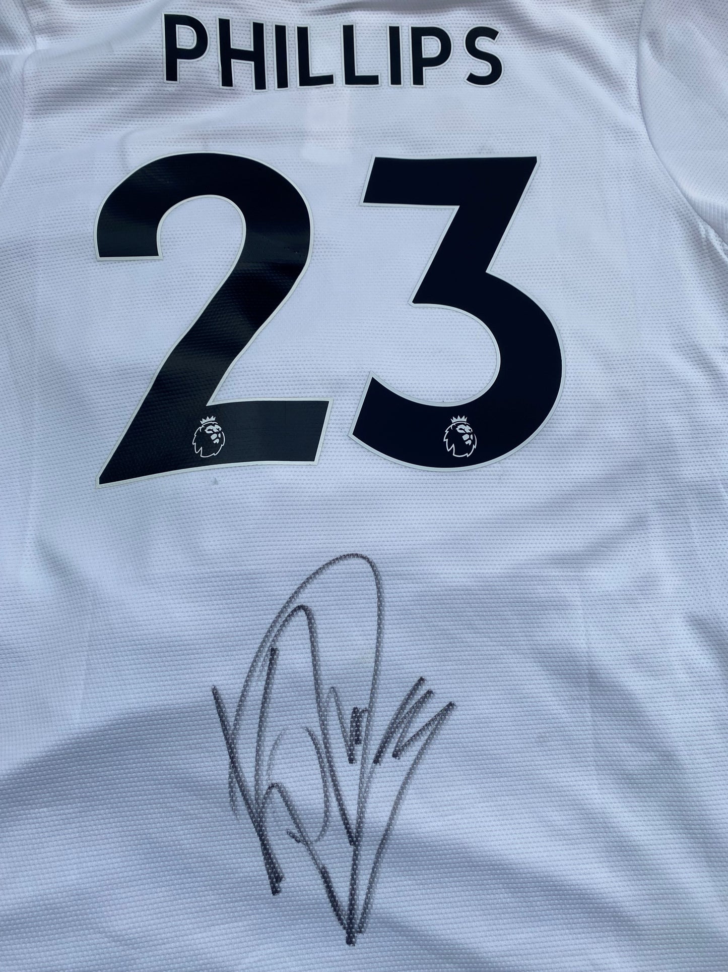 Kalvin Phillips - Leeds United signed replica shirt - Leeds memorabilia, gift, shirt (UNFRAMED)
