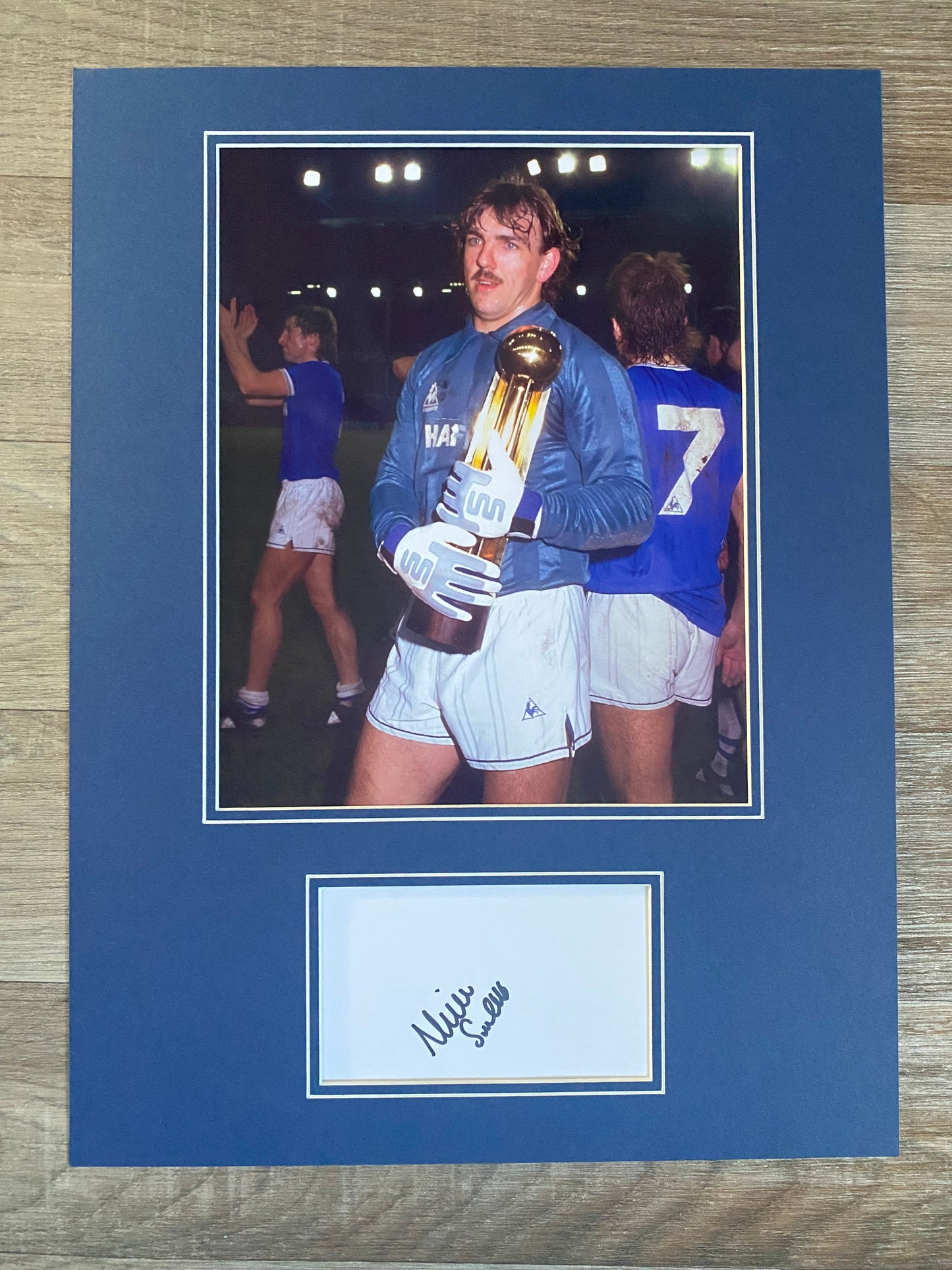 Neville Southall Everton FC -16x12in signed photo montage - Everton memorabilia, gift, display