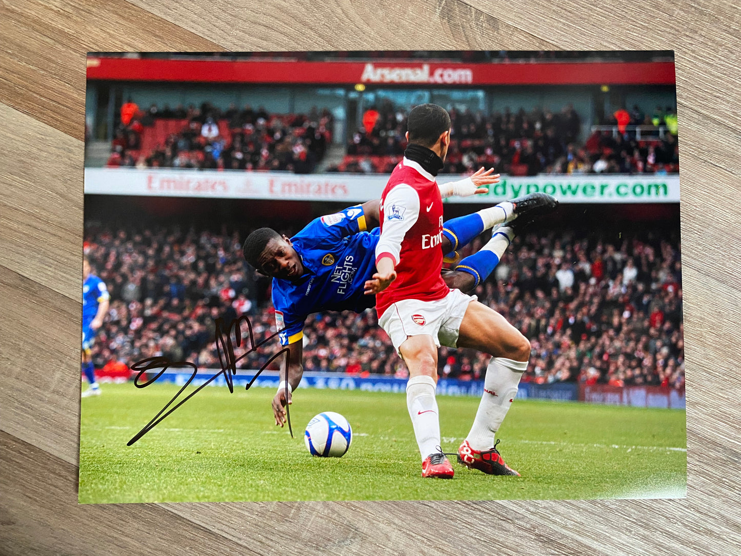 Max Gradel - Leeds United - 16x12in signed photo - Leeds United memorabilia, gift, autograph