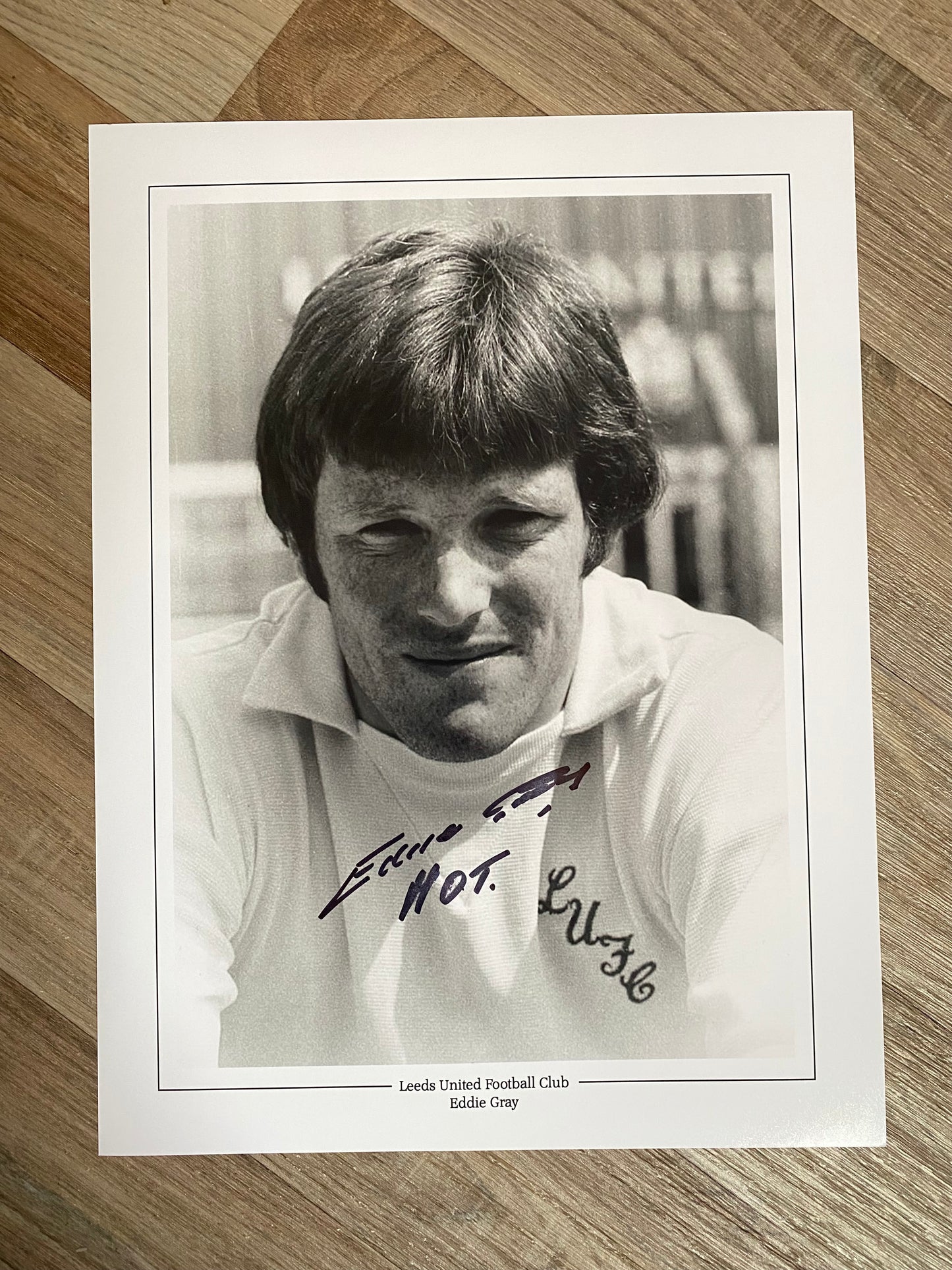 Eddie Gray - Leeds United - 16x12in signed photo - Leeds United memorabilia, gift, autograph