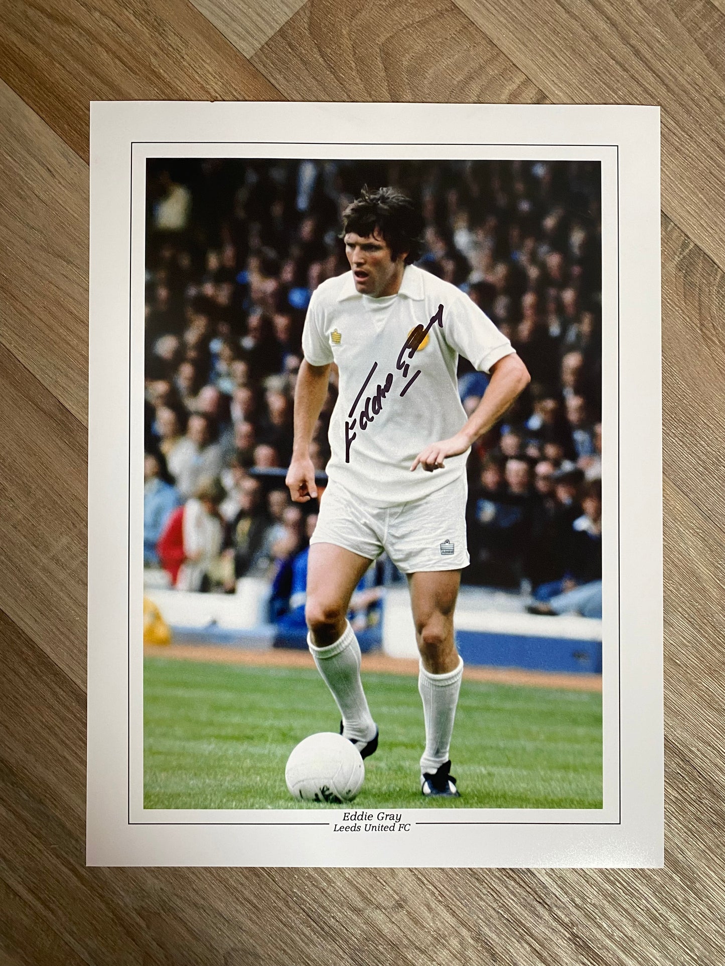 Eddie Gray - Leeds United - 16x12in signed photo - Leeds United memorabilia, gift, autograph