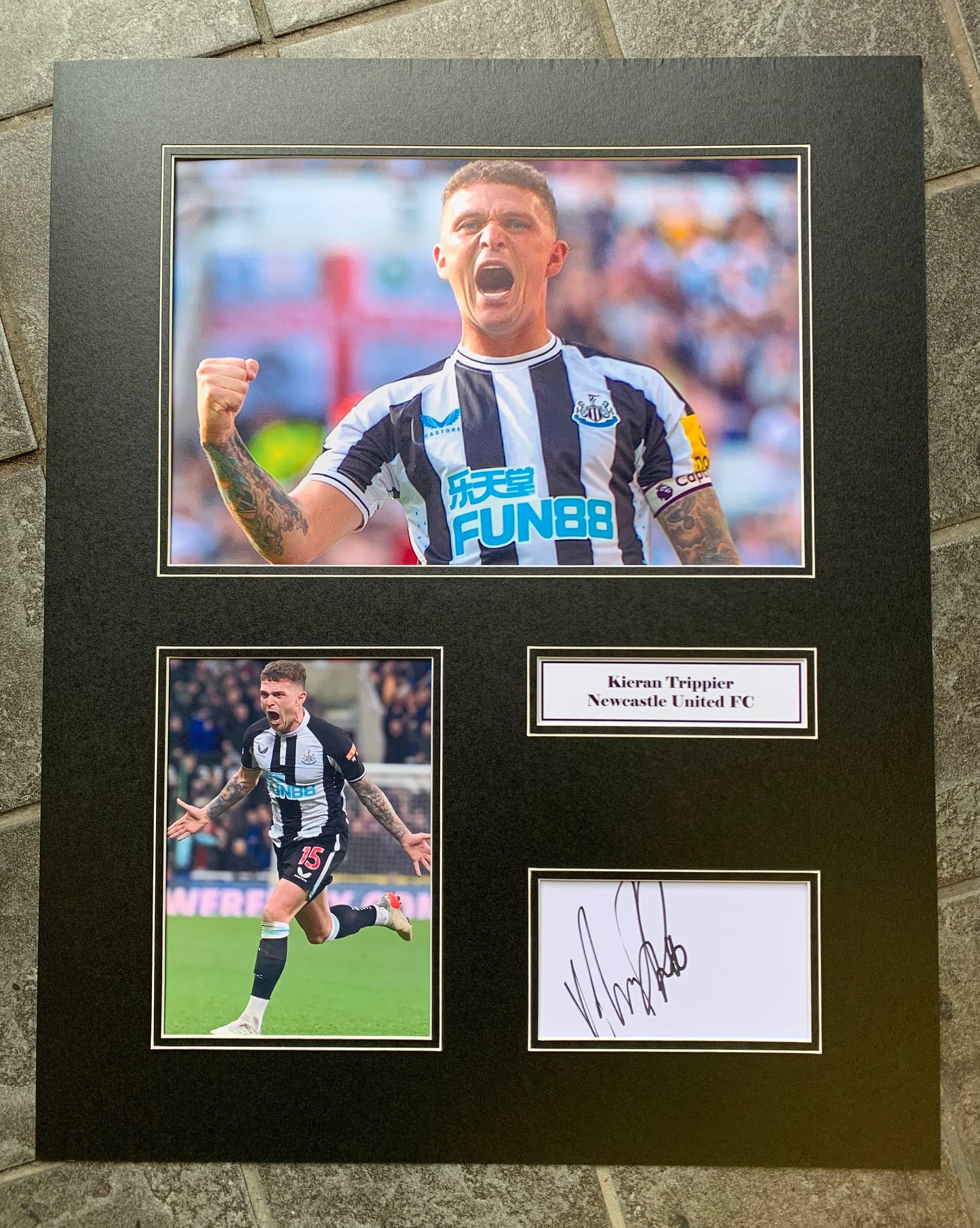 Kieran Trippier - Newcastle United - 20x16in signed photo montage - memorabilia, gift, display