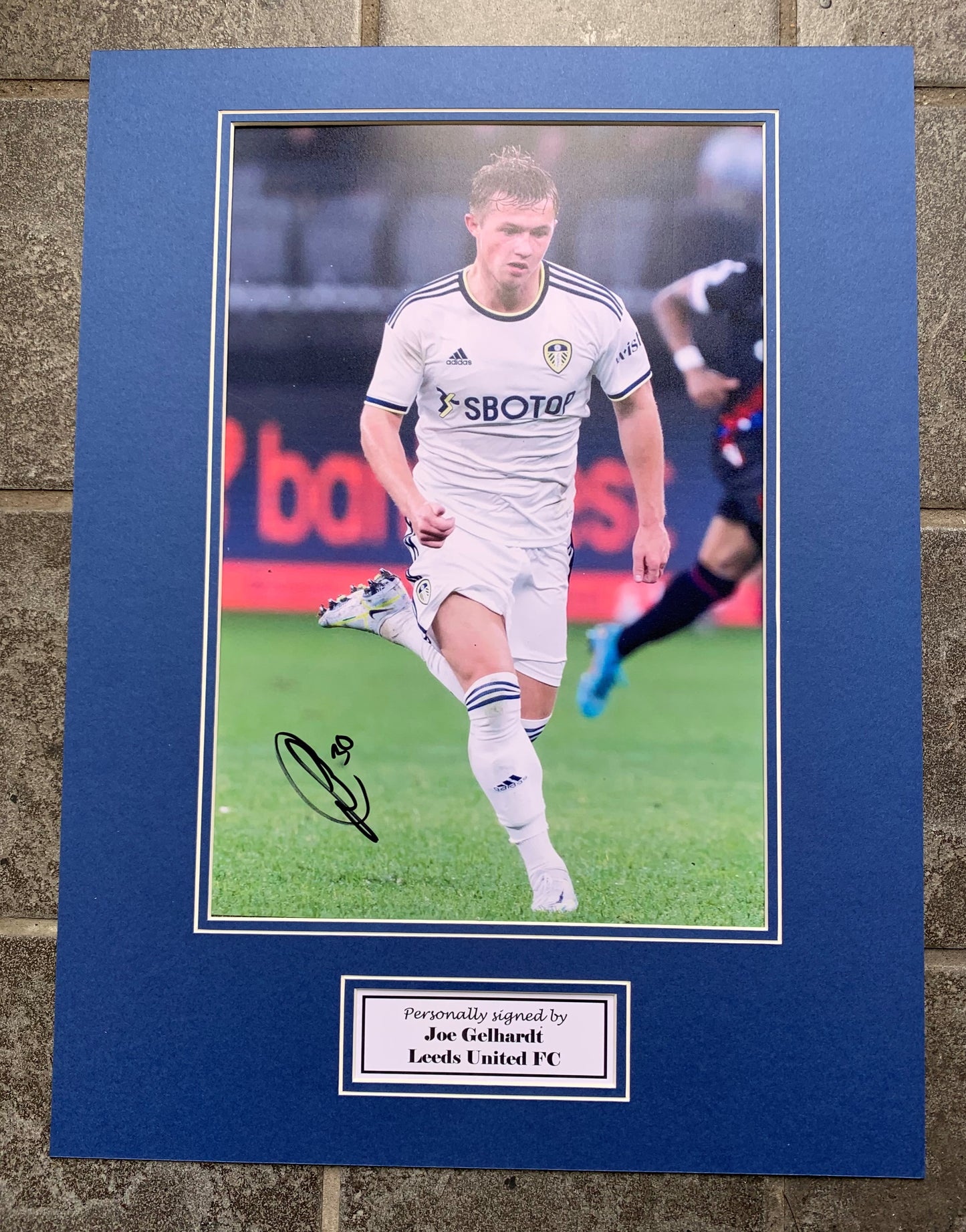 Joe Gelhardt - Leeds United AFC - 16x12in signed photo montage - Leeds United memorabilia, gift, display