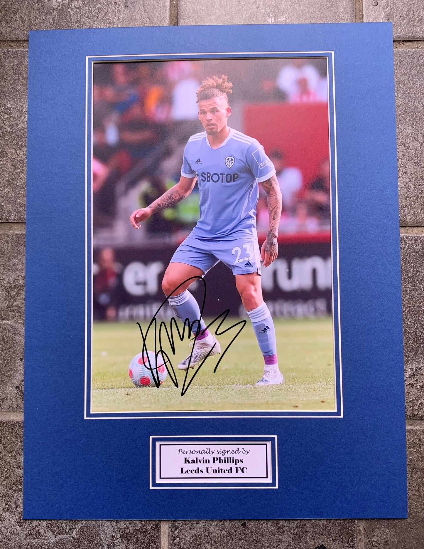 Kalvin Phillips - Leeds United AFC - 16x12in signed photo montage - Leeds United memorabilia, gift, display