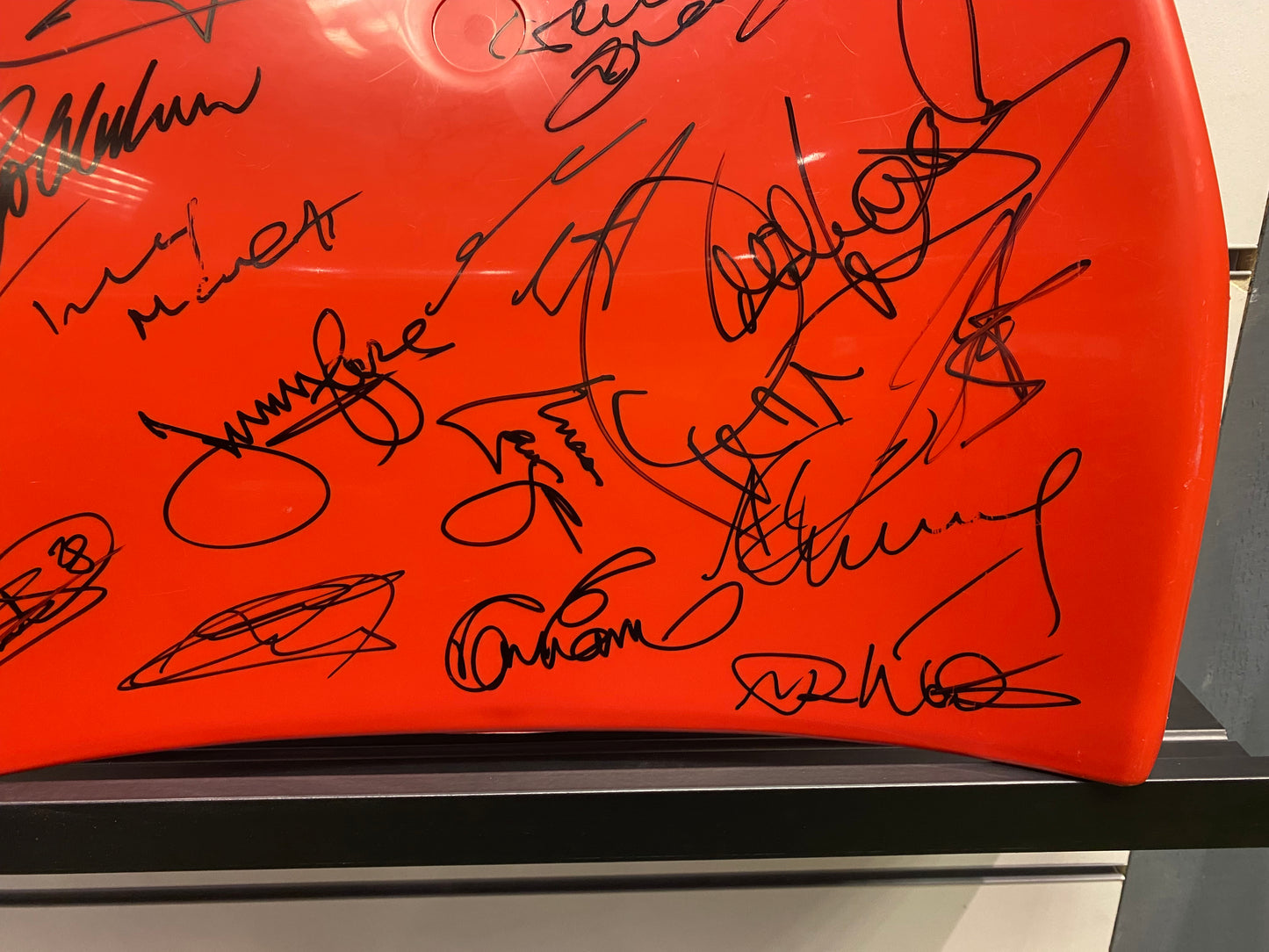 RARE seat back from Anfield signed by Liverpool "LEGENDS" - LFC, Liverpool memorabilia, gift, (UNFRAMED)