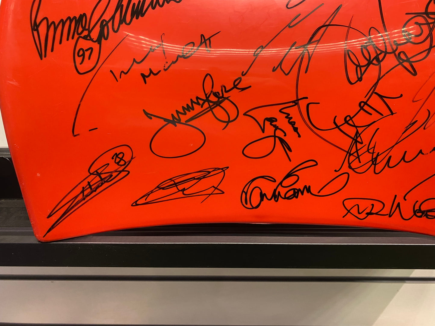 RARE seat back from Anfield signed by Liverpool "LEGENDS" - LFC, Liverpool memorabilia, gift, (UNFRAMED)