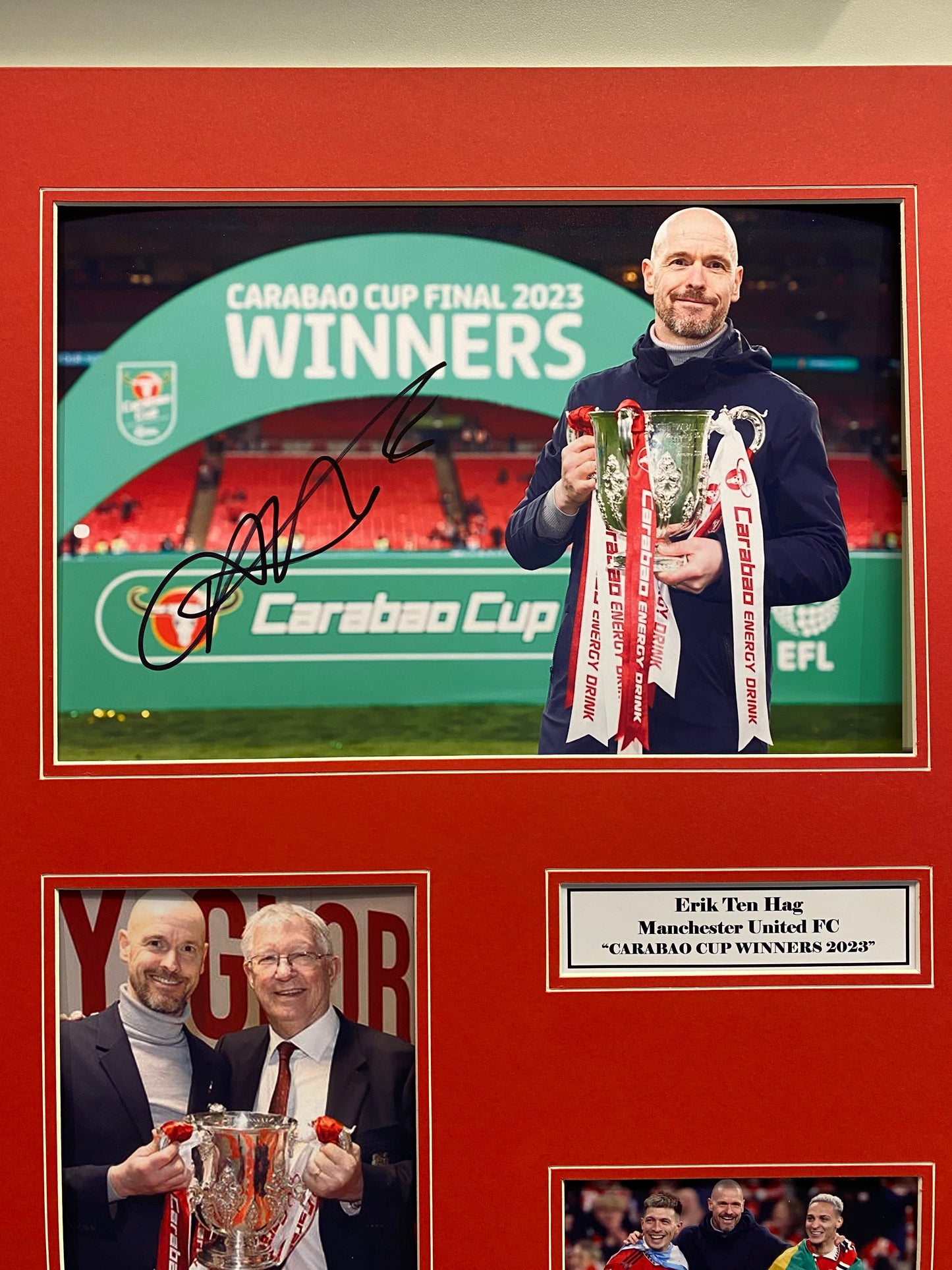 Erik Ten Hag - Manchester United FC - 20x16in signed photo montage - MUFC memorabilia, gift, display