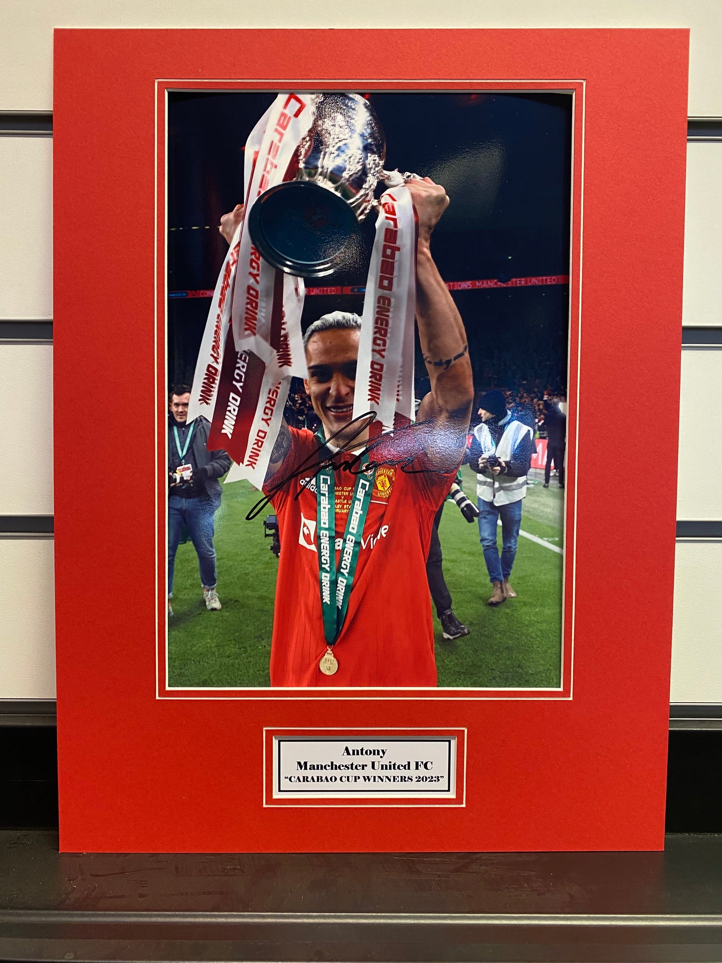 Antony - Manchester United FC - 16x12in signed photo mount - MUFC memorabilia, gift, display