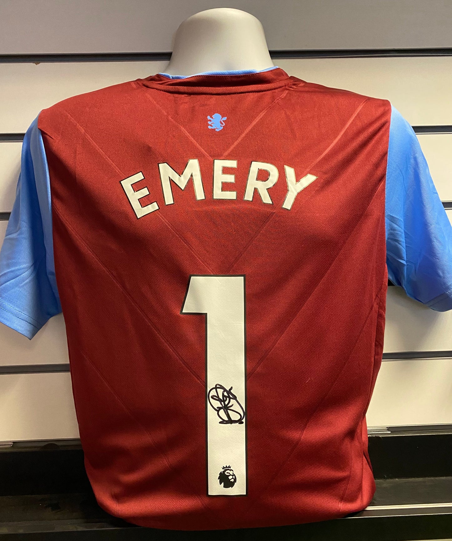 Unai Emery - Aston Villa signed replica shirt -Villa memorabilia, AVFC gift, (UNFRAMED)