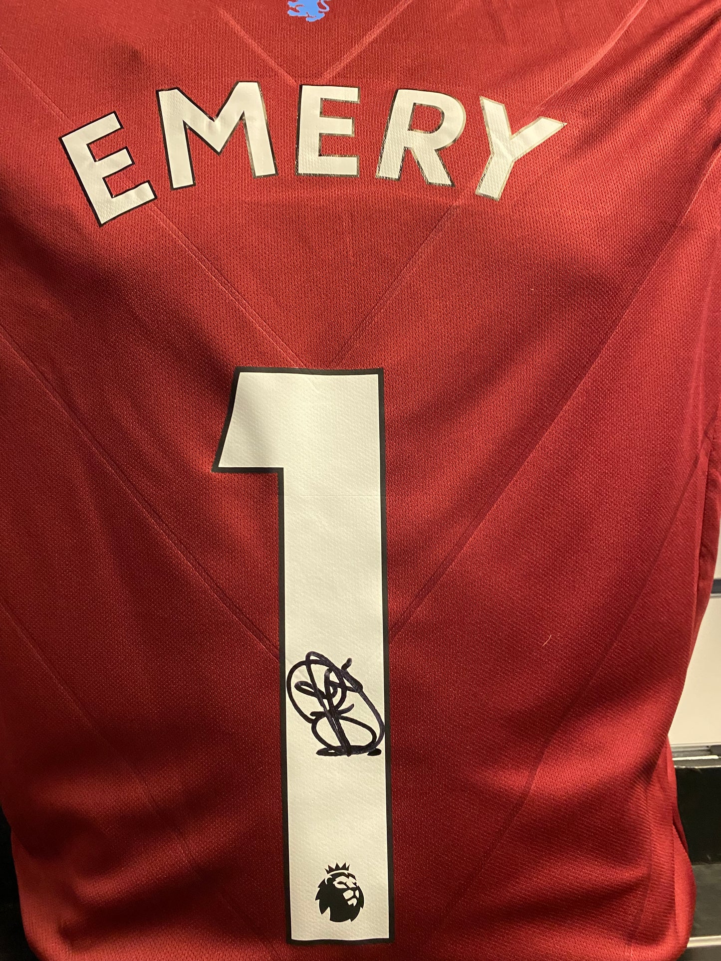 Unai Emery - Aston Villa signed replica shirt -Villa memorabilia, AVFC gift, (UNFRAMED)