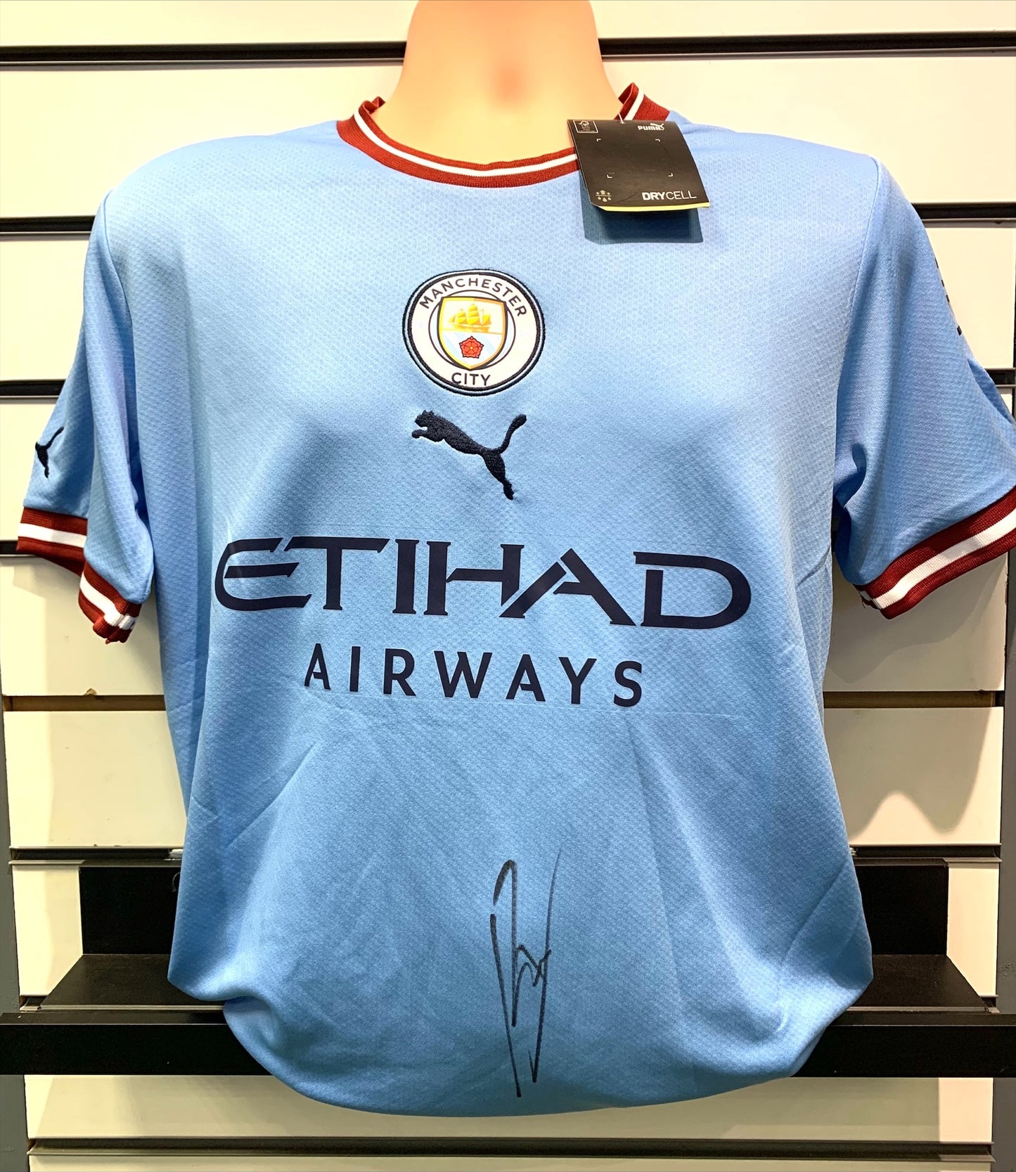 Rodri - Manchester City FC - hand-signed replica shirt - MCFC memorabilia, football shirt (UNFRAMED)