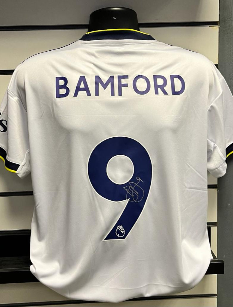 Patrick Bamford - Leeds United signed replica shirt - Leeds memorabilia, gift, (UNFRAMED)