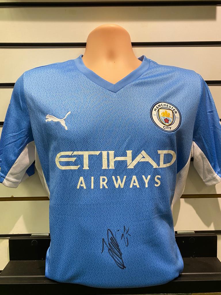 Joao Cancelo - Manchester City FC - hand-signed replica shirt - MCFC memorabilia, football shirt (UNFRAMED)