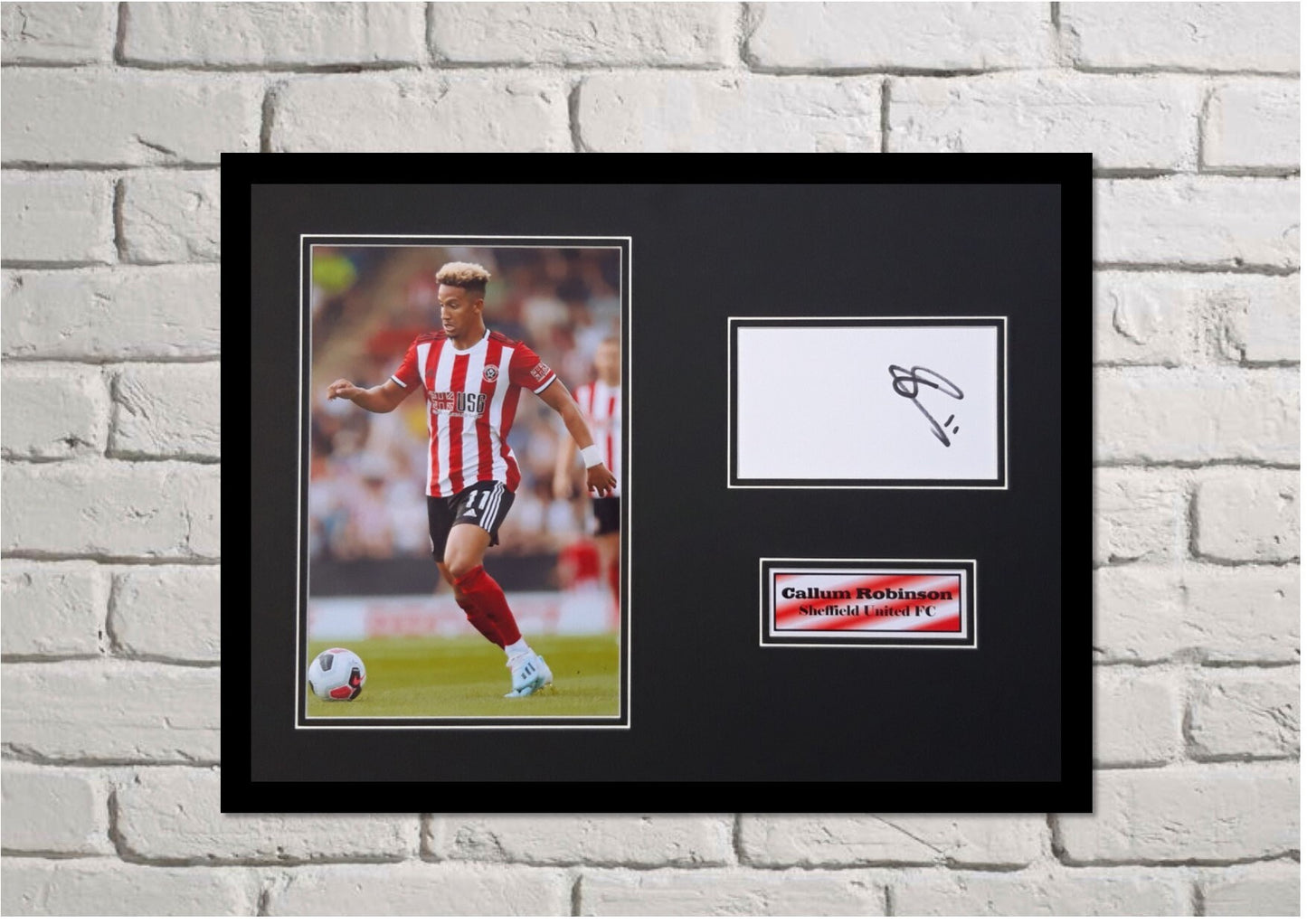 Callum Robinson - Sheffield United - 16x12in signed photo mount - Sheffield United memorabilia, gift, display