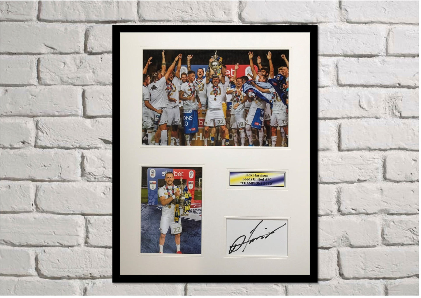 Jack Harrison - Leeds United AFC "Champions 2020" - 20x16in signed photo montage - Leeds memorabilia, gift, display