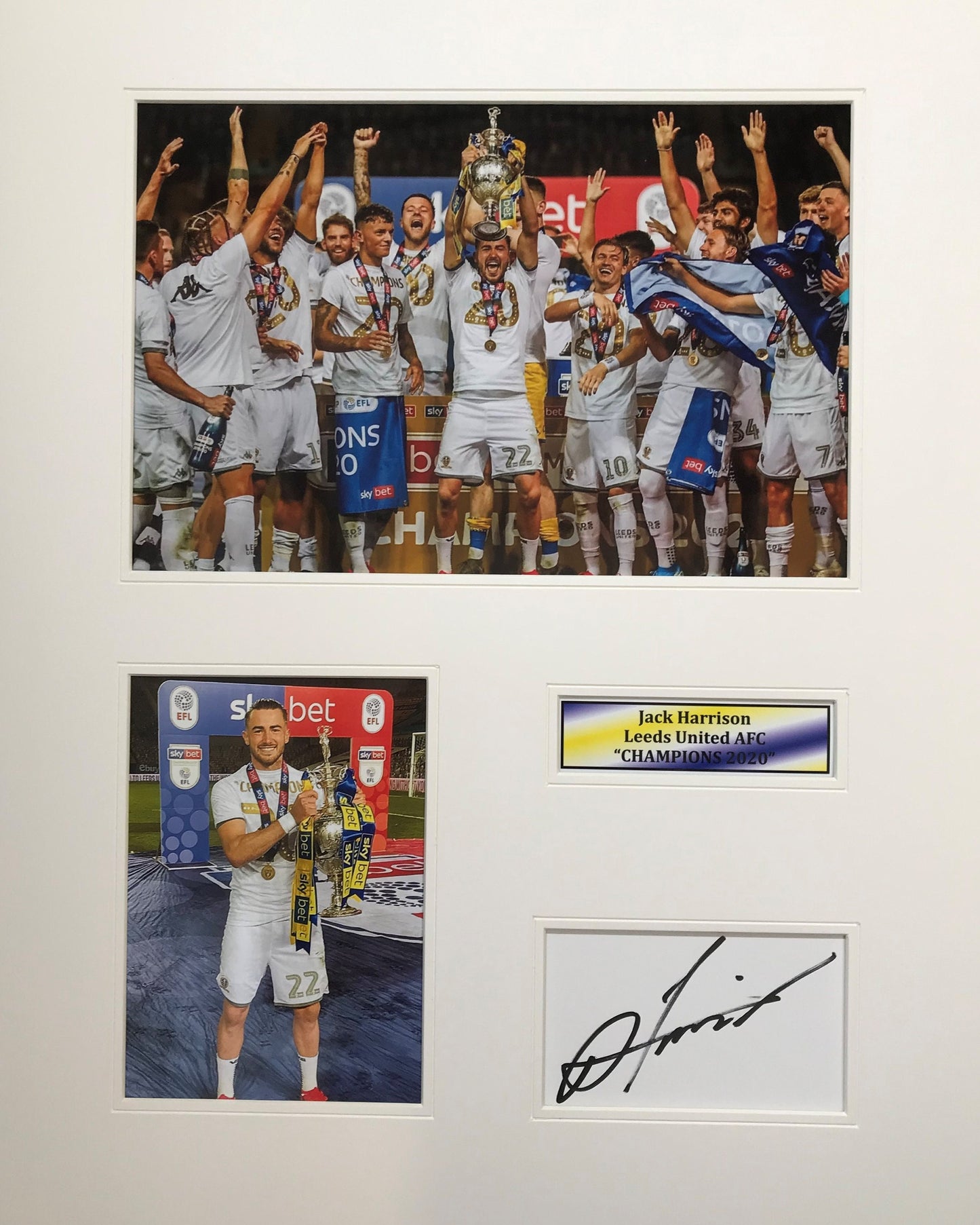 Jack Harrison - Leeds United AFC "Champions 2020" - 20x16in signed photo montage - Leeds memorabilia, gift, display