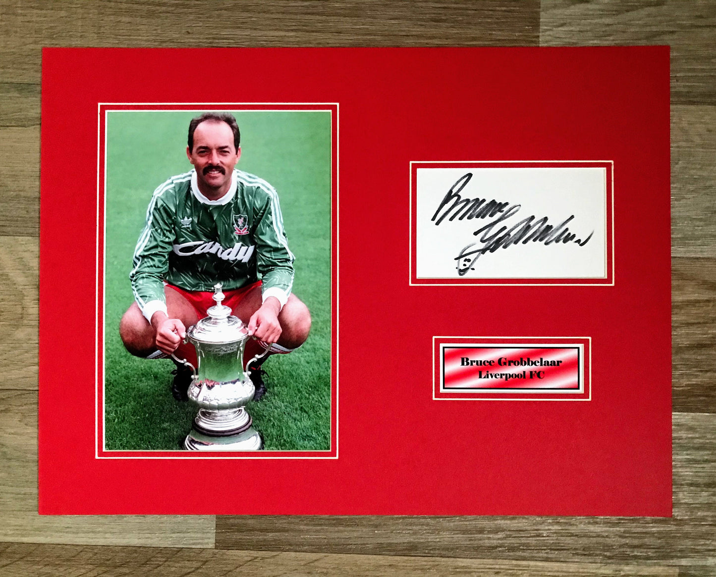 Bruce Grobbelaar - Liverpool FC - 16x12in signed photo mount - LFC memorabilia, gift, display