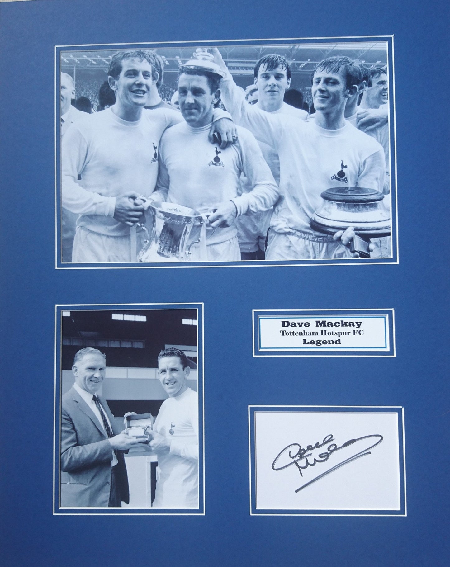 Dave Mackay - Tottenham Hotspur FC - 20x16in signed photo montage - Spurs memorabilia, gift, display