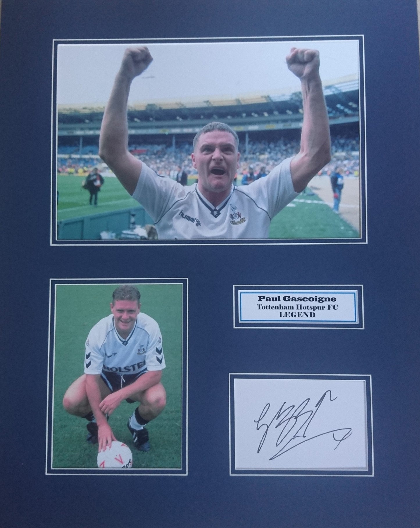 Paul Gascoigne - Tottenham Hotspur FC - 20x16in signed photo montage - Spurs memorabilia, gift, display