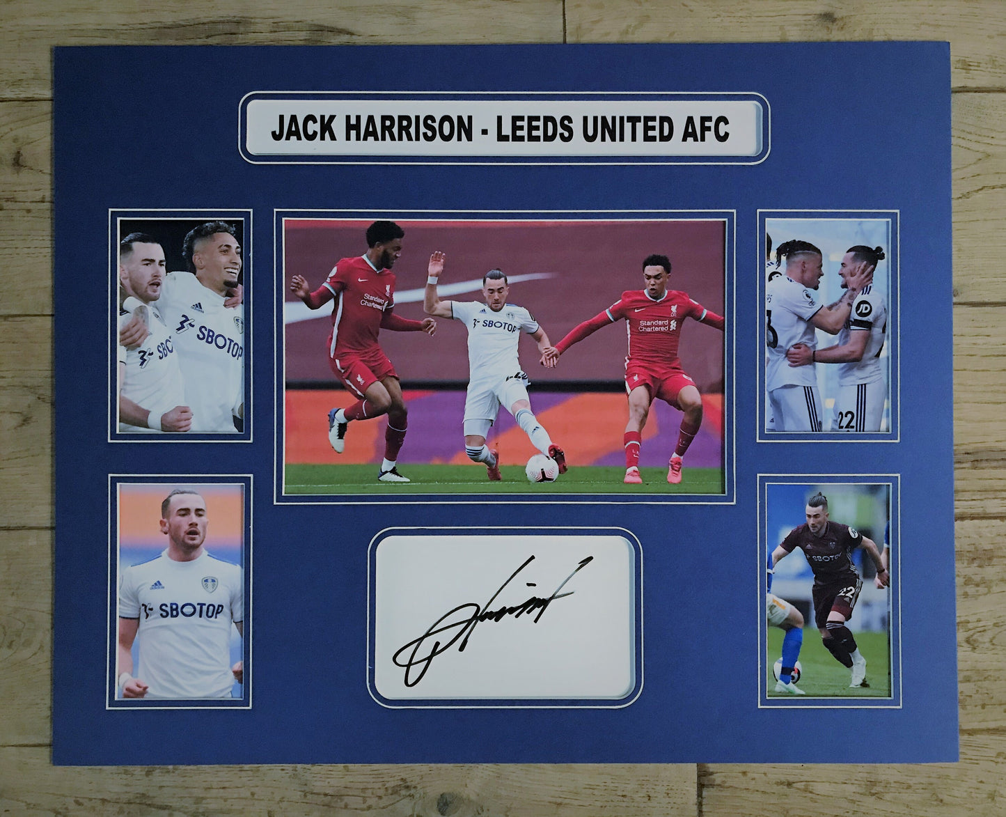Jack Harrison - Leeds United AFC - 20x16in signed photo montage - Leeds memorabilia, gift, display