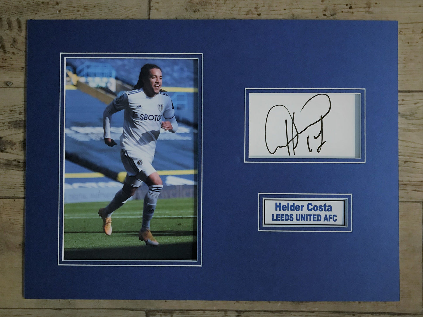 Helder Costa - Leeds United AFC - 16x12in signed photo montage - Leeds United memorabilia, gift, display