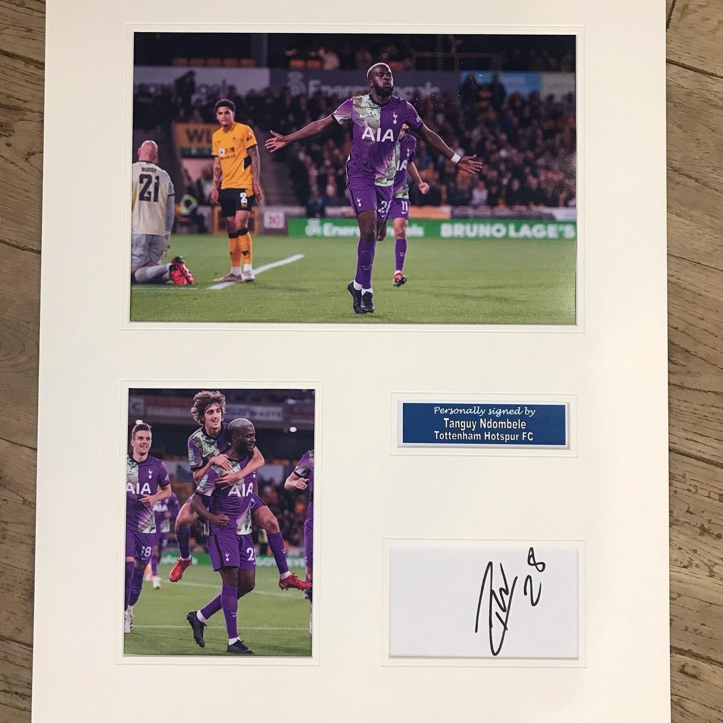 Tanguy Ndombele - Tottenham Hotspur FC - 20x16in signed photo montage - Spurs memorabilia, gift, display