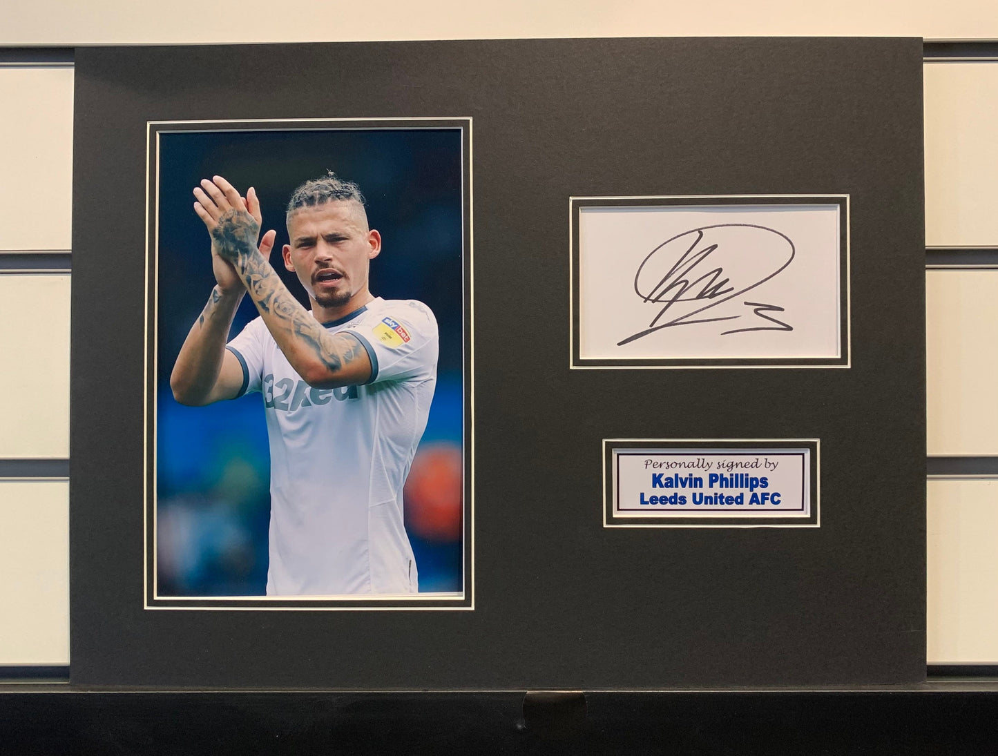 Kalvin Phillips - Leeds United AFC - 16x12in signed photo montage - Leeds United memorabilia, gift, display