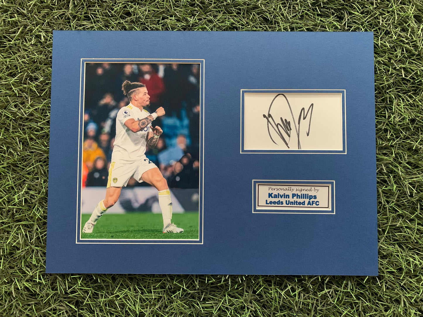 Kalvin Phillips - Leeds United AFC - 16x12in signed photo montage - Leeds United memorabilia, gift, display