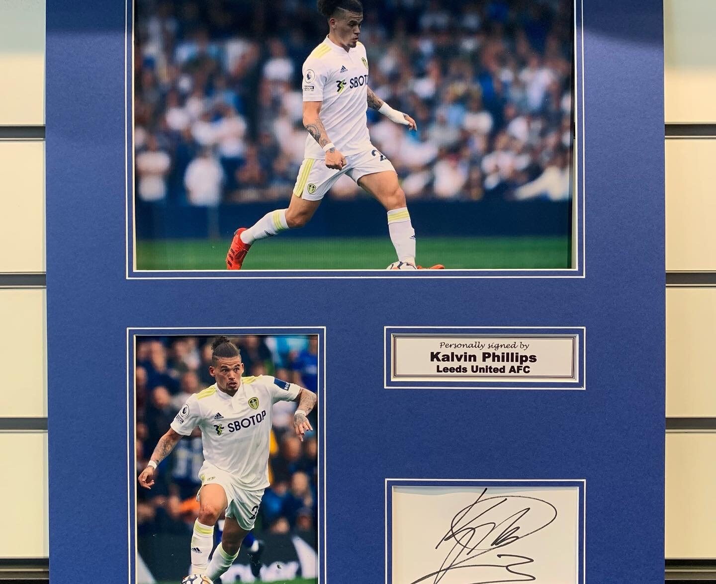 Kalvin Phillips - Leeds United AFC - 20x16in signed photo montage - Leeds United memorabilia, gift, display
