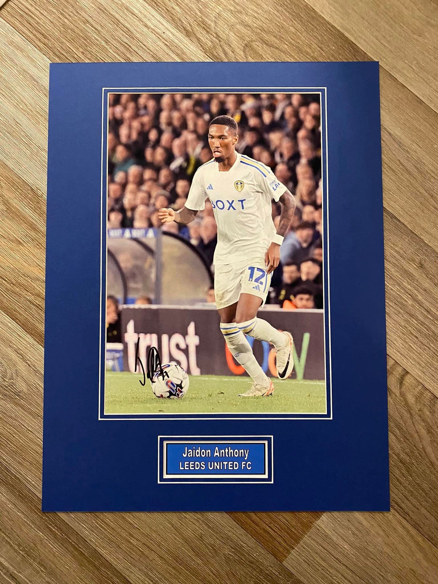 Jaidon Anthony - Leeds United FC - 16x12in signed photo montage - Leeds United memorabilia, gift, display