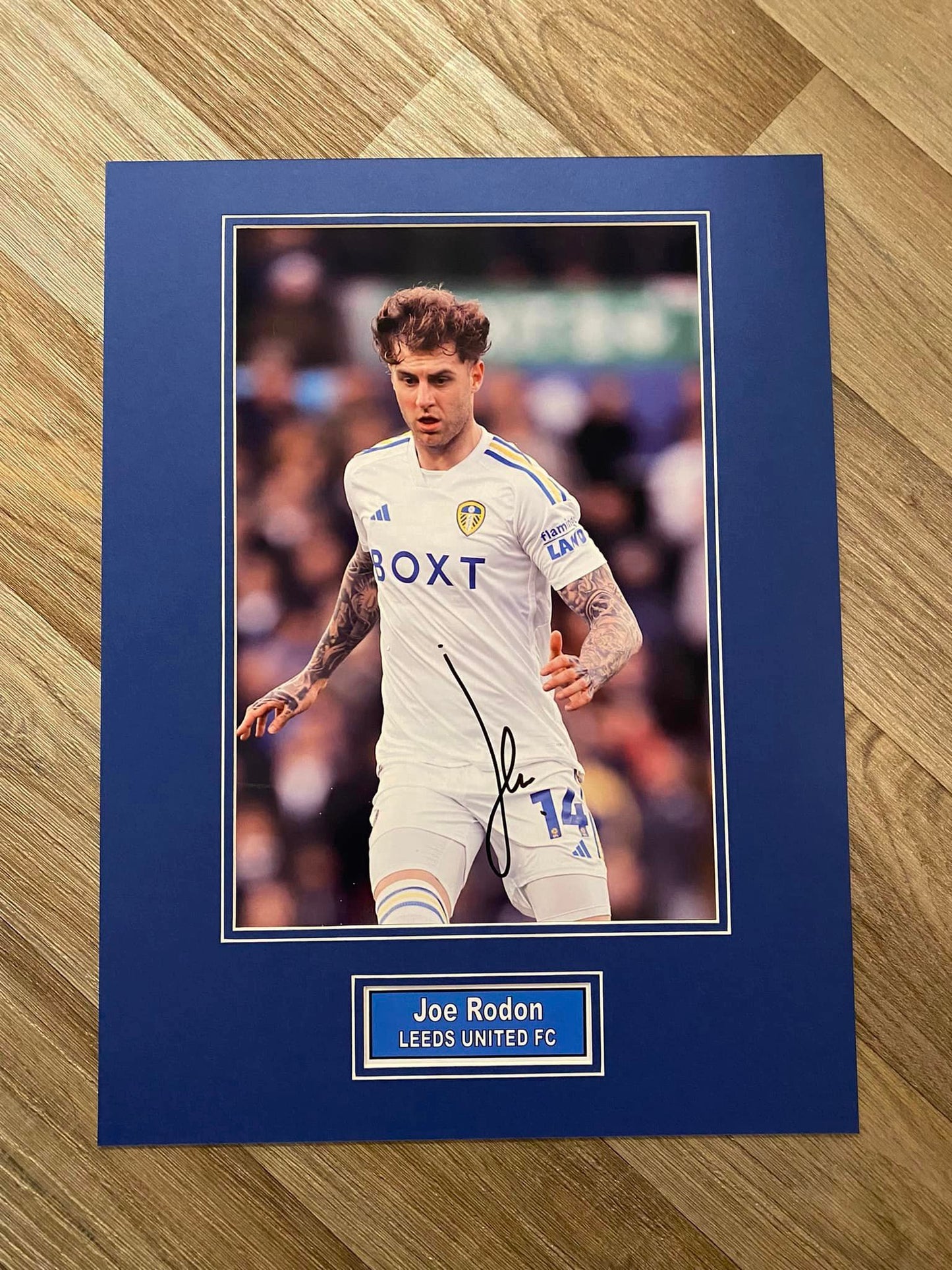 Joe Rodon - Leeds United FC - 16x12in signed photo montage - Leeds United memorabilia, gift, display