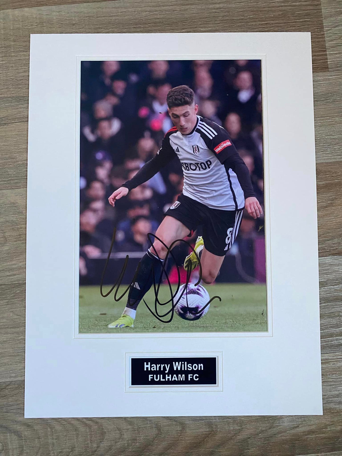 Harry Wilson - Fulham - 16x12in signed photo mount - FFC memorabilia, gift, display