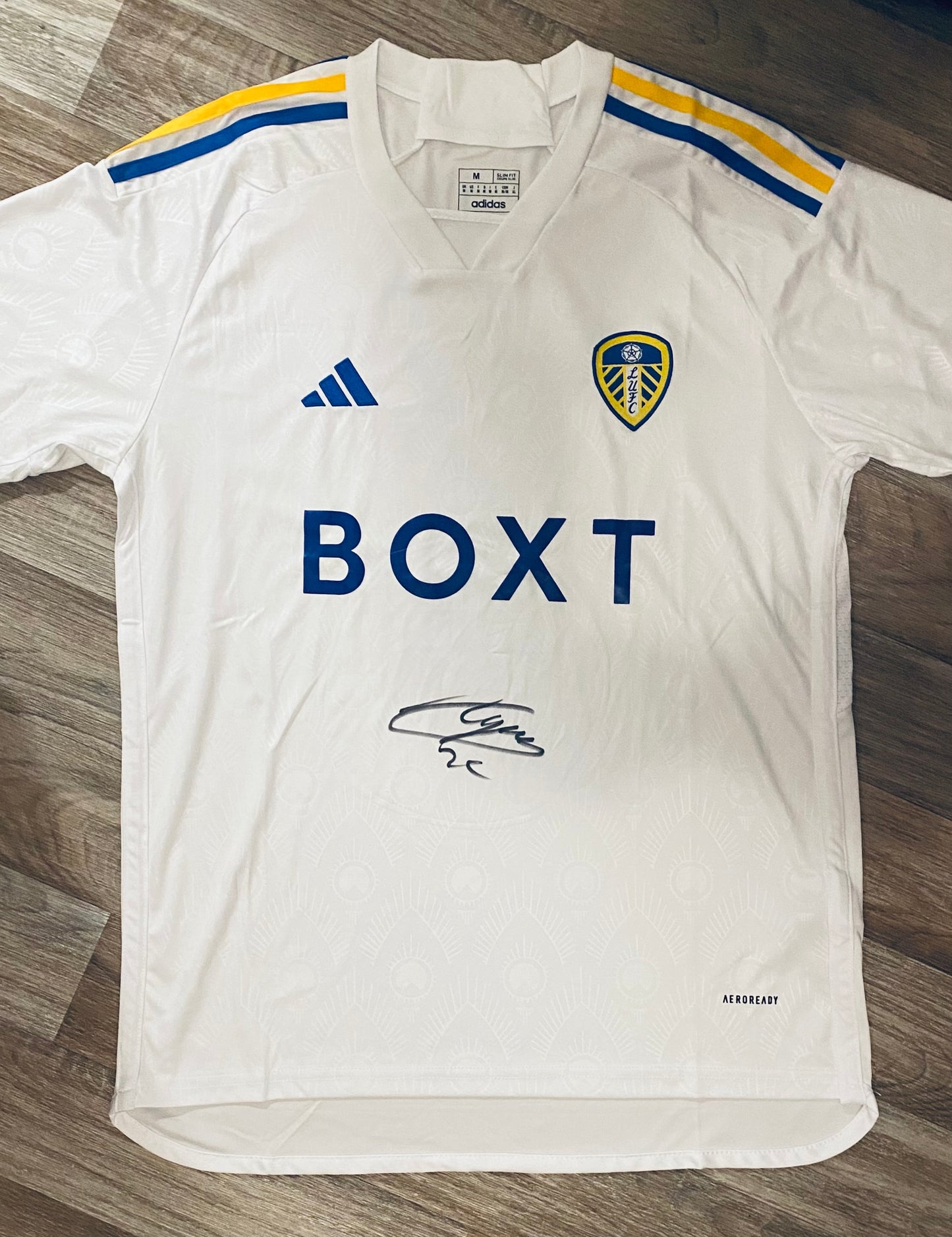 Archie Gray- Leeds United signed replica shirt - Leeds memorabilia, gift, (UNFRAMED)