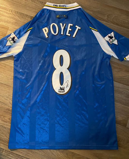 Gus Poyet - Chelsea signed replica shirt - Chelsea memorabilia, CFC gift, (UNFRAMED)