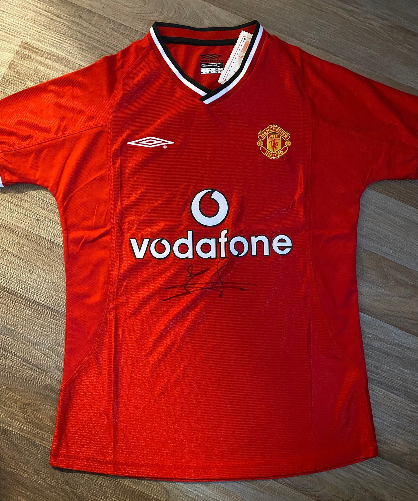 Jaap Stam - Manchester United hand-signed replica shirt - MUFC memorabilia, football shirt (UNFRAMED)