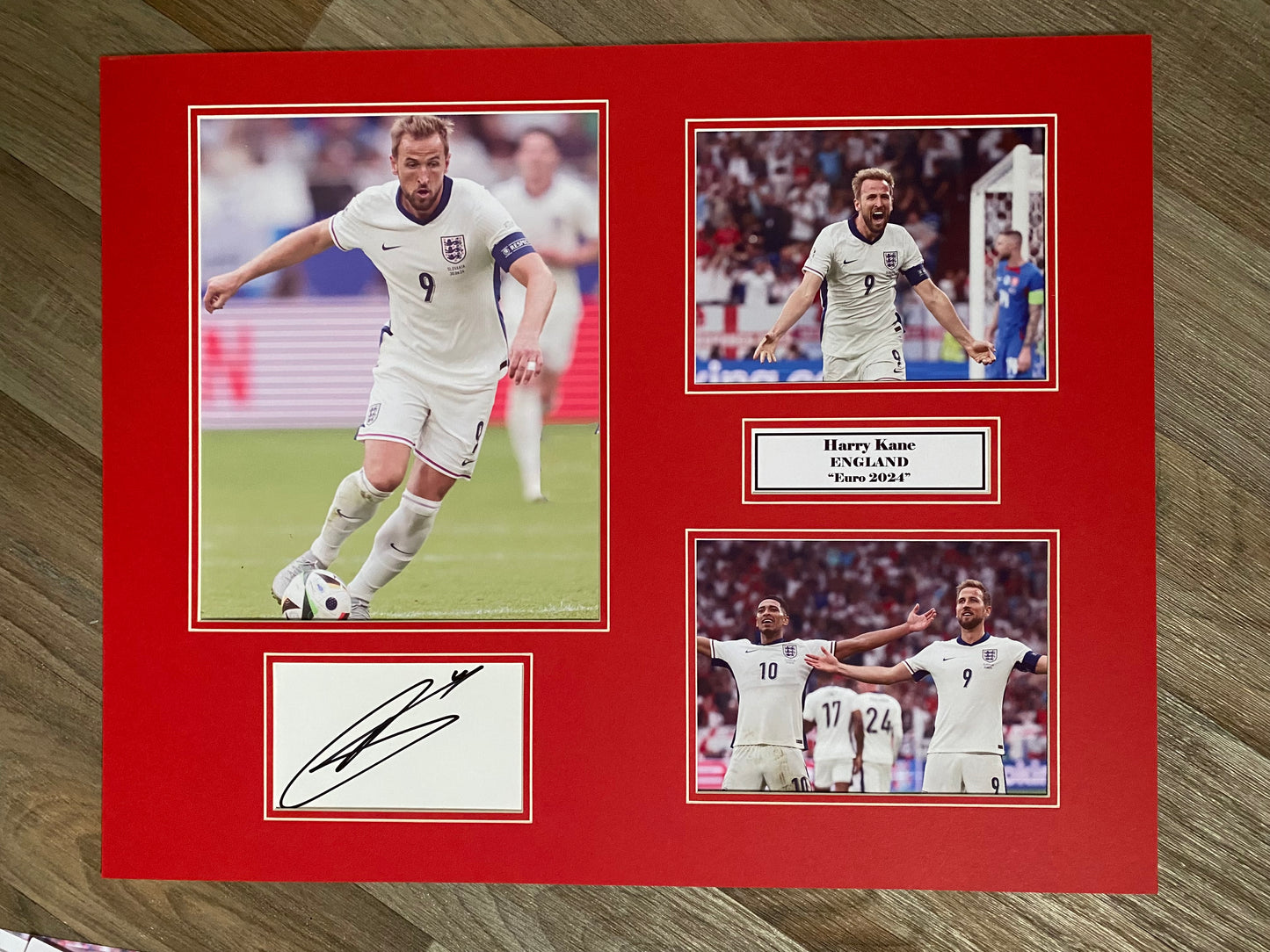 Harry Kane - England- 20x16in signed photo montage - England memorabilia, gift, display