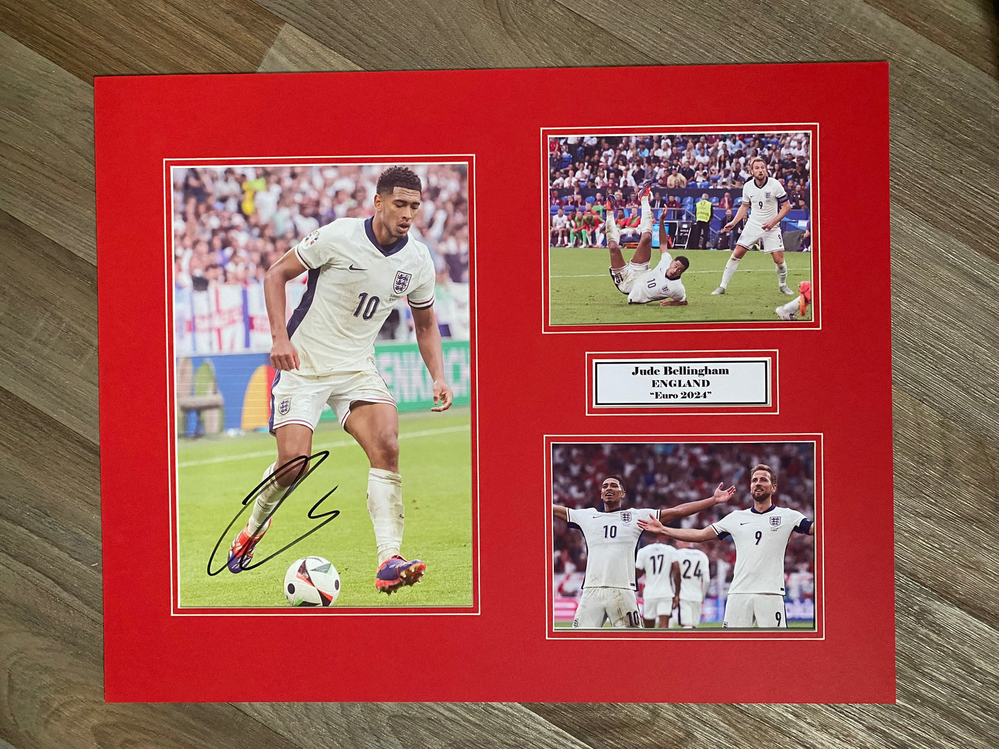 Jude Bellingham - England- 20x16in signed photo montage - England memorabilia, gift, display