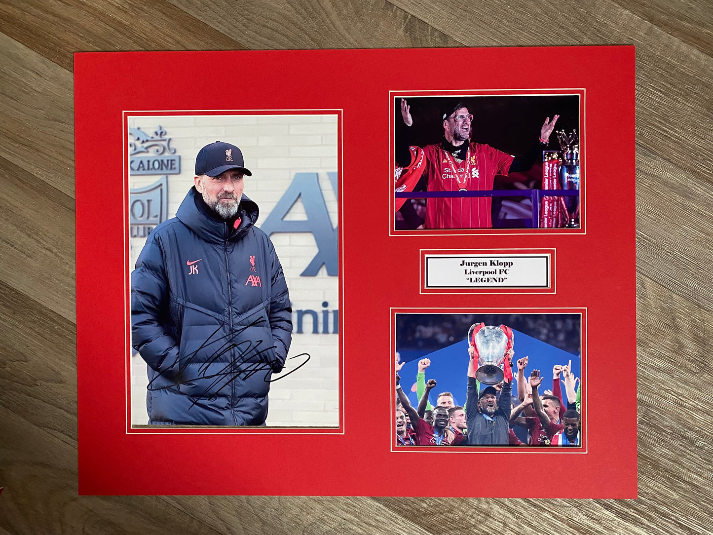 Jurgen Klopp- Liverpool FC - 20x16in signed photo mount- LFC memorabilia, gift, display (UNFRAMED)